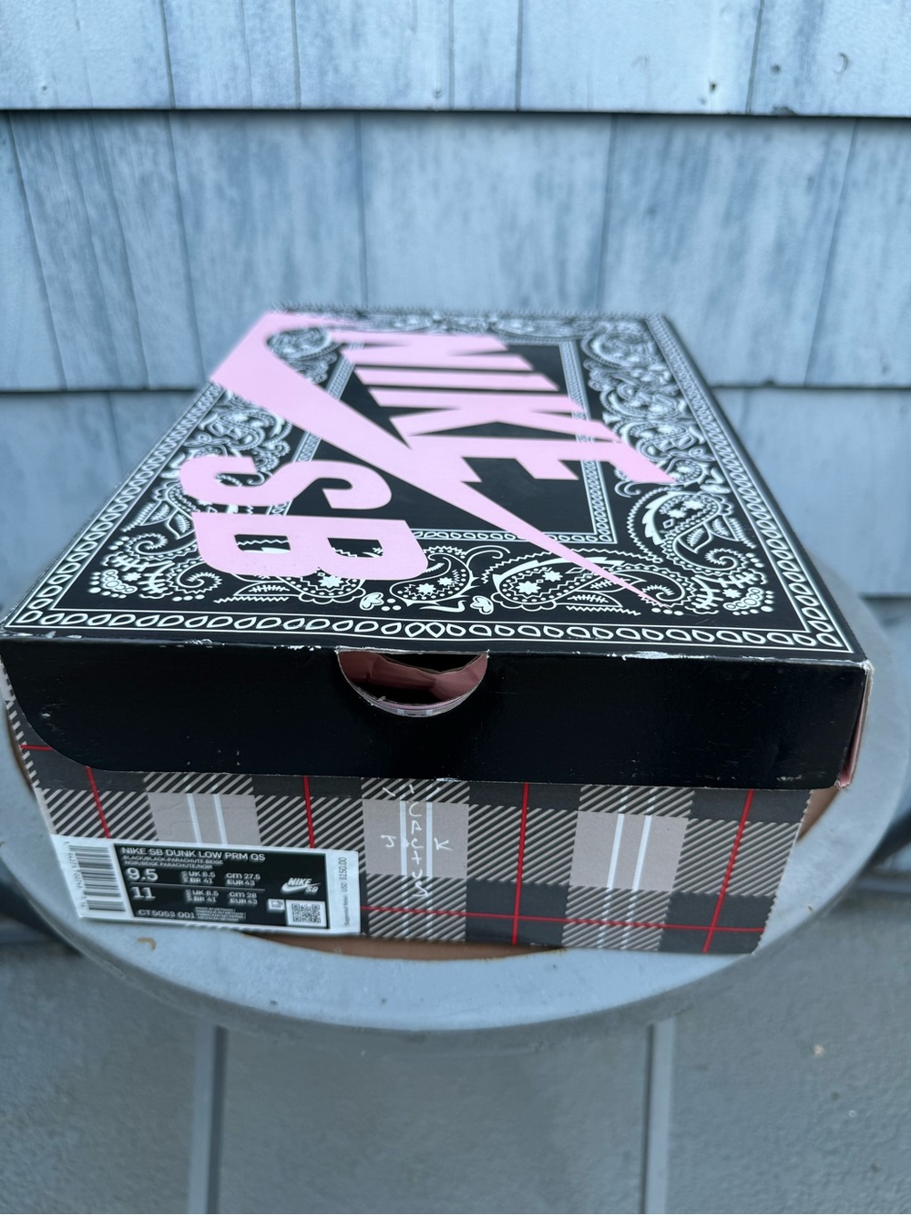 Empty Shoe Box Nike SB Dunk Low PRM QS Travis Scott Cactus Jack CT5053-001.